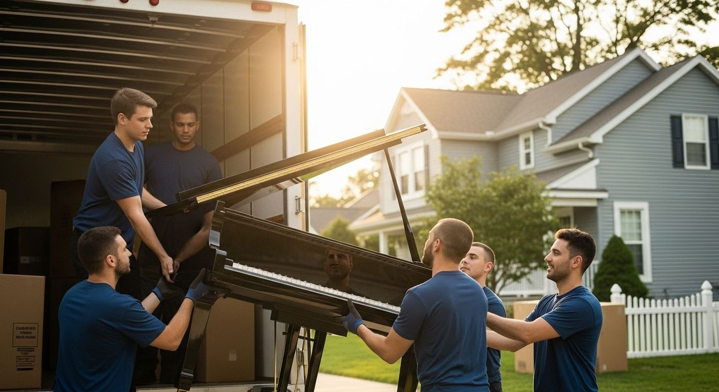 Professional movers at work